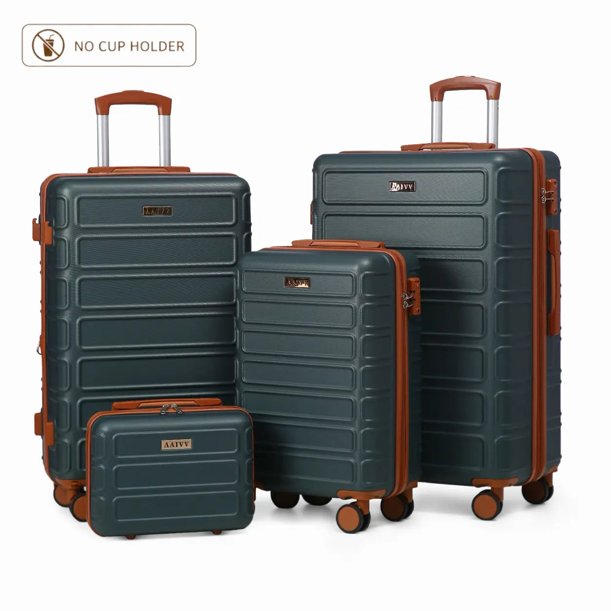 4-Piece Hardshell Luggage Set with TSA Lock, Expandable Suitcases & Double Spinner Wheels
