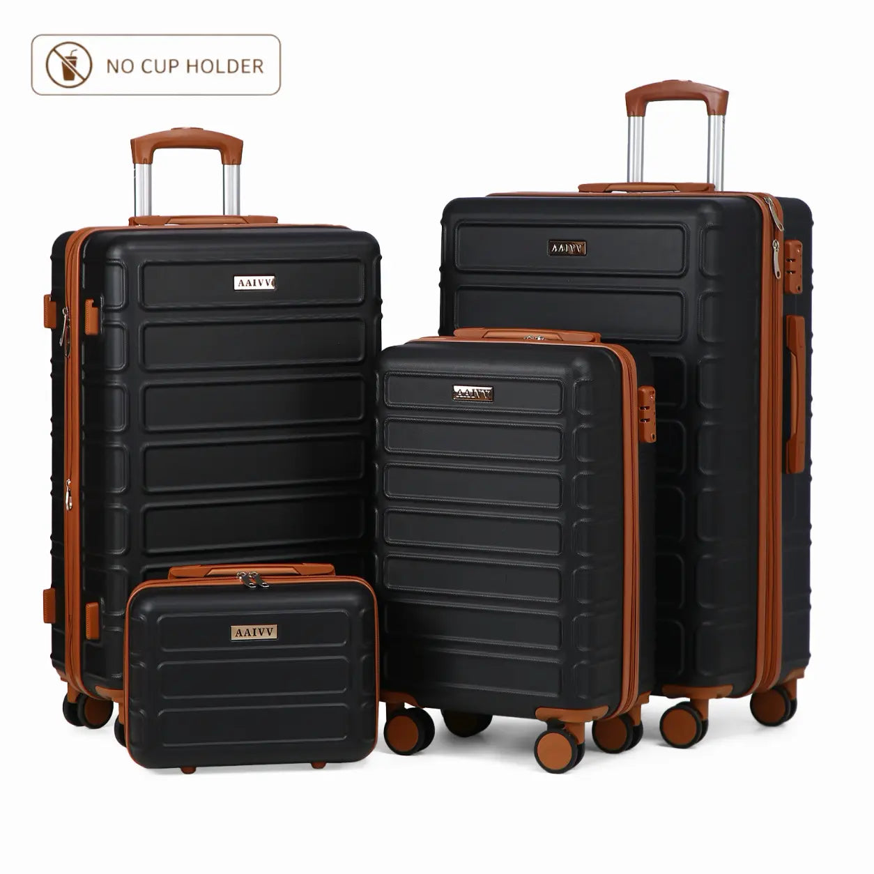4-Piece Hardshell Luggage Set with TSA Lock, Expandable Suitcases & Double Spinner Wheels