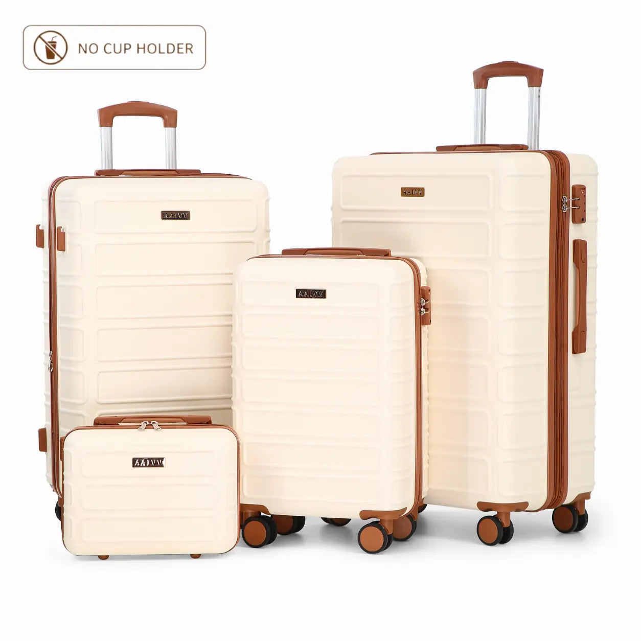 4-Piece Hardshell Luggage Set with TSA Lock, Expandable Suitcases & Double Spinner Wheels