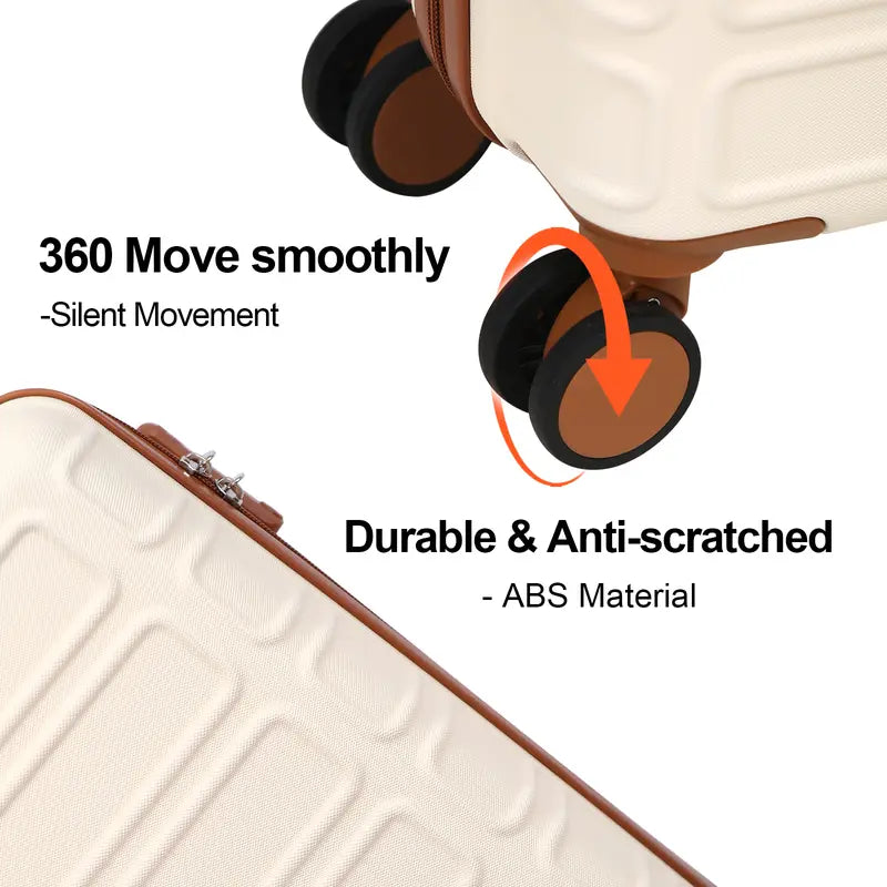 4-Piece Hardshell Luggage Set with TSA Lock, Expandable Suitcases & Double Spinner Wheels