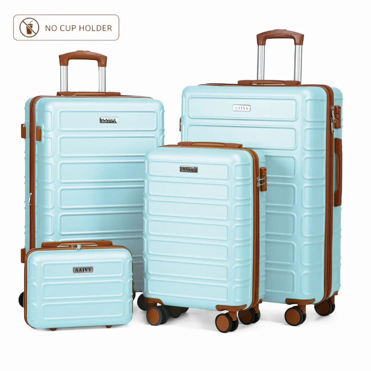 4-Piece Hardshell Luggage Set with TSA Lock, Expandable Suitcases & Double Spinner Wheels