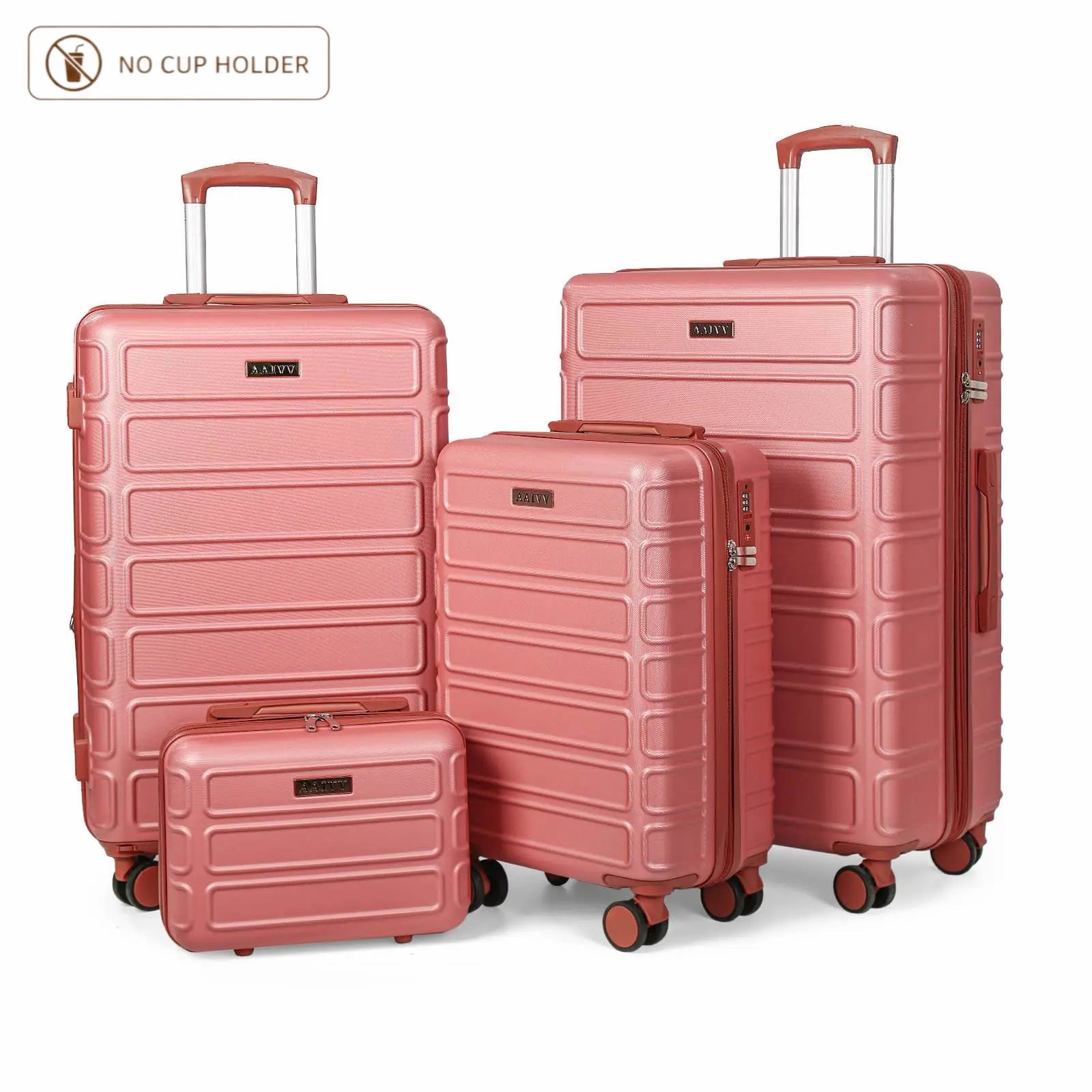 4-Piece Hardshell Luggage Set with TSA Lock, Expandable Suitcases & Double Spinner Wheels