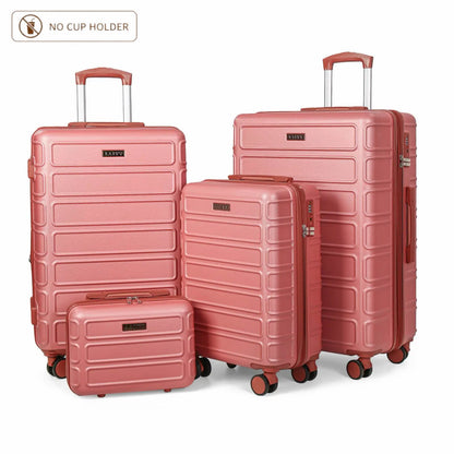 4-Piece Hardshell Luggage Set with TSA Lock, Expandable Suitcases & Double Spinner Wheels