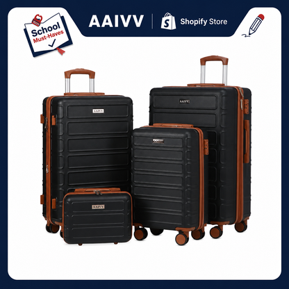 4-Piece Hardshell Luggage Set with TSA Lock, Expandable Suitcases & Double Spinner Wheels