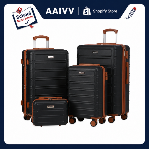 4-Piece Hardshell Luggage Set with TSA Lock, Expandable Suitcases & Double Spinner Wheels