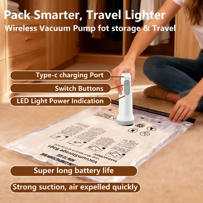 15-Piece Vacuum Storage Bag Set with USB Pump