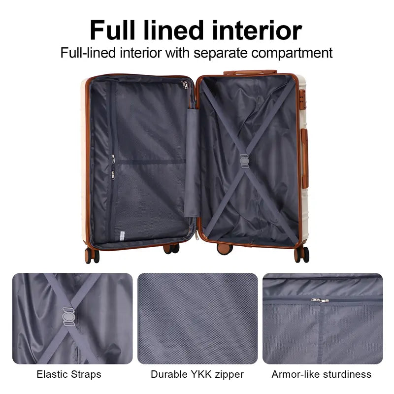 4-Piece Hardshell Luggage Set with TSA Lock, Expandable Suitcases & Double Spinner Wheels