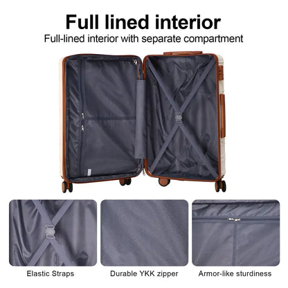 4-Piece Hardshell Luggage Set with TSA Lock, Expandable Suitcases & Double Spinner Wheels