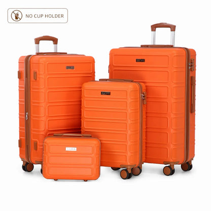 4-Piece Hardshell Luggage Set with TSA Lock, Expandable Suitcases & Double Spinner Wheels