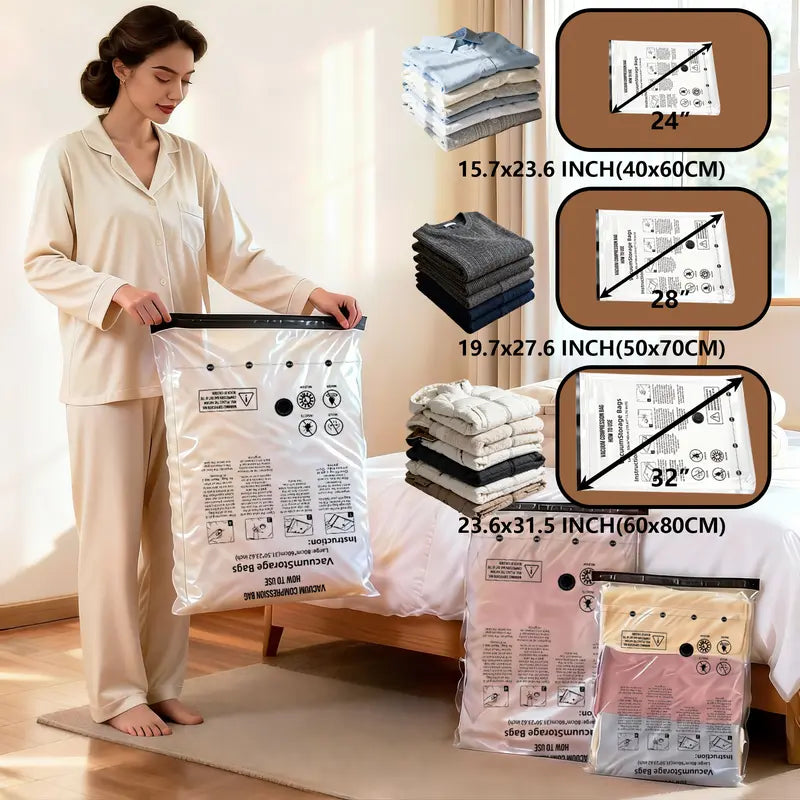 15-Piece Vacuum Storage Bag Set with USB Pump